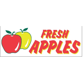 Fresh Apples (2) 3' x 8' HD Banner