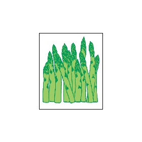 Asparagus 13" x 17" Card Stock Road Sign (Minimum 10 to order) 