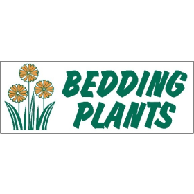 Bedding Plants 3' x 8' Economy Banner