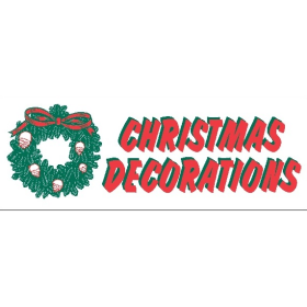 Christmas Decorations 3' x 8' HD Banner