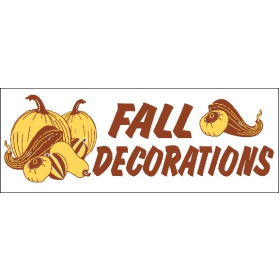 Fall Decorations 3' x 8' HD Banners