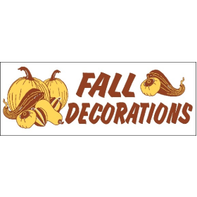 Fall Decorations 3' x 8' HD Banner