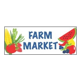 Farm Market 3' x 8" HD Banner