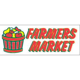 Farmers Market 3' x 8' Economy Banner 