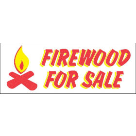 Firewood For Sale 3' x 8' HD Banner