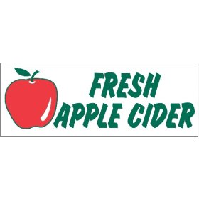 Fresh Apple Cider 3' x 8' Economy Banner