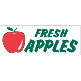 Fresh Apple 3' x 8' Economy Banner