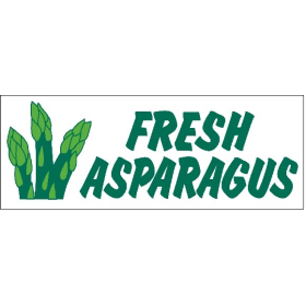 Fresh Asparagus 3" x 8" HD Banner