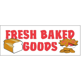 Fresh Baked Goods 3' x 8' Economy Banners