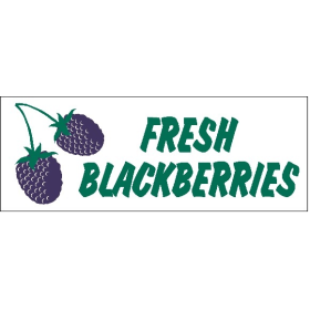 Fresh Blackberries 3' x 8' HD Banner