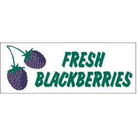 Fresh Blackberries 3' x 8' Economy Banner