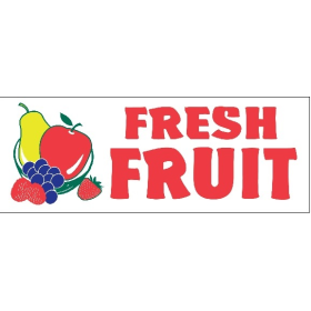 Fresh Fruit 3' x 8' HD Banner