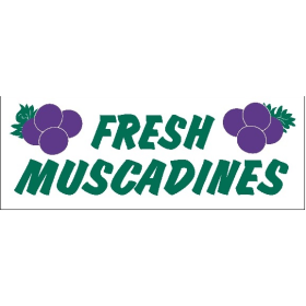 Fresh Muscadines 3' x 8' Economy Banner