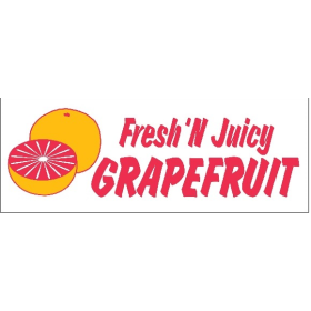 Fresh 'N Juicy Grapefruit 3' x 8' Economy Banners