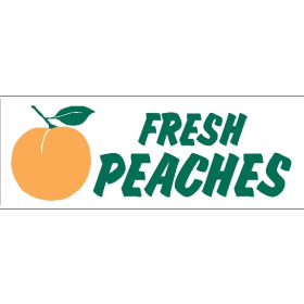 Fresh Peaches 3' x 8' Economy Banner