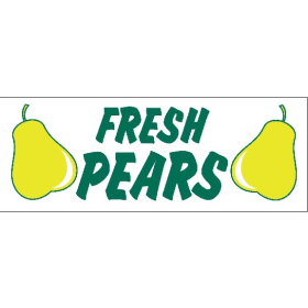 Fresh Pears 3' x 8' Economy Banner