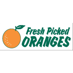 Fresh Picked Oranges 3' x 8' Economy Banner