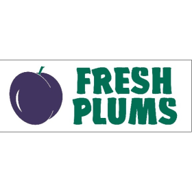 Fresh Plums 3' x 8' Economy Banner