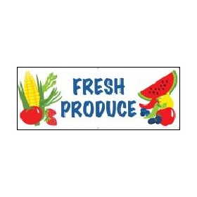Fresh Produce 3' x 8' HD Banner