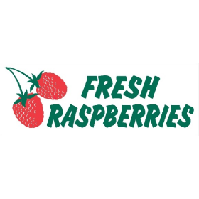 Fresh Raspberries 3' x 8' HD Banner