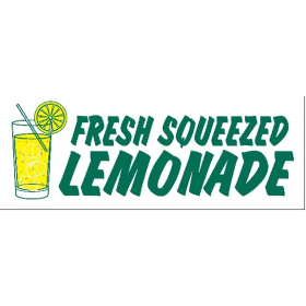 Fresh Squeezed Lemonade 3' x 8' Economy Banners