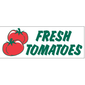 Fresh Tomatoes 3' x 8' Economy Banner