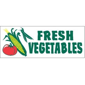 Fresh Vegetable 3' x 8' HD Banner