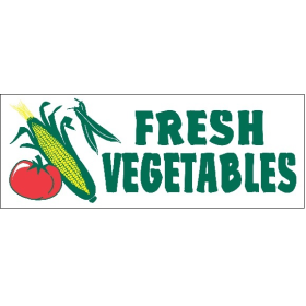 Fresh Vegetables 3' x 8' HD Banner