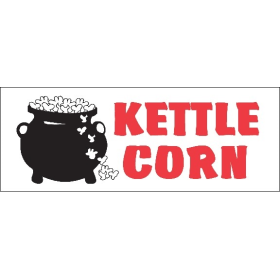Kettle Corn 3' x 8' Economy Banners