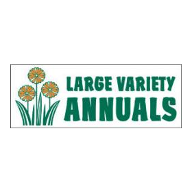 Large Variety Annuals 3' x 8' HD Banner