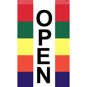 Open Vertical Ex Flag 28" x 44"