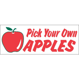 Pick Your Own Apples 3' x 8' HD Banner