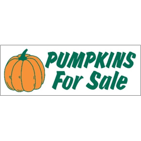 Pumpkin For Sale 3' x 8' HD Banner