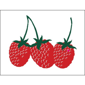 Raspberries 26" x 20" Poly Marketeer