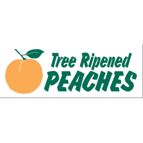 Tree Ripened Peaches 3' X 8' HD Banner