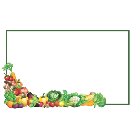 Vegetable 5" x 8.5" Price Card 100/pack