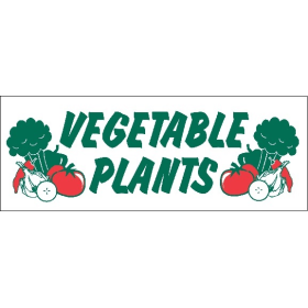 Vegetable Plants 3' x 8' Economy Banner