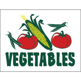 Vegetables 26" x 20" Poly Marketeer