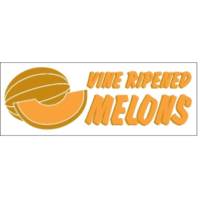 Vine Ripened Melons 3' x 8' Economy Banner