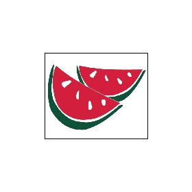 Watermelon 13" x 17" Card Stock Road Sign (Minimum 10 to order) 